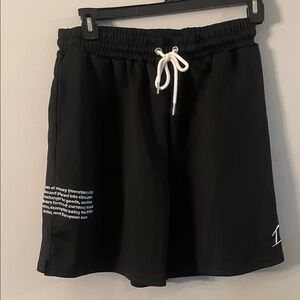 Tulones Black Men's Shorts with White Drawstring and currency definition